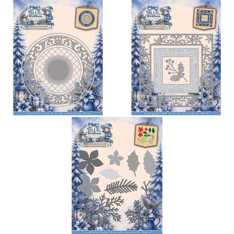 Candle Sachet - Blue Christmas Winter Serenity craft metal
