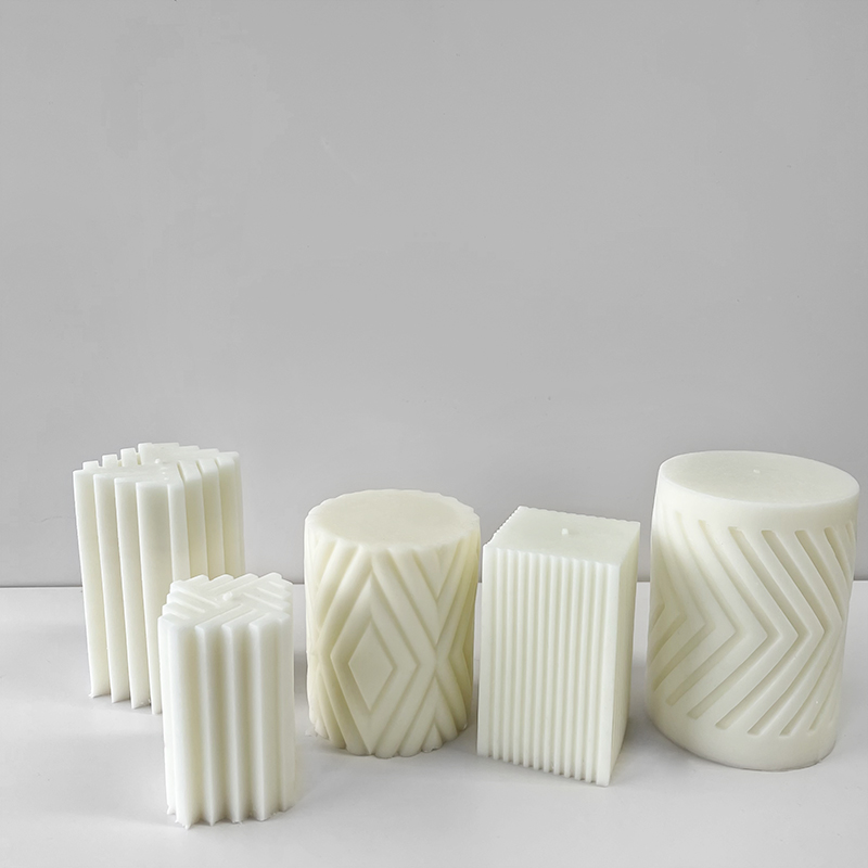 Candle Fragrance Supplies - Geometric Cylindrical Scented Candle Silicone Mold