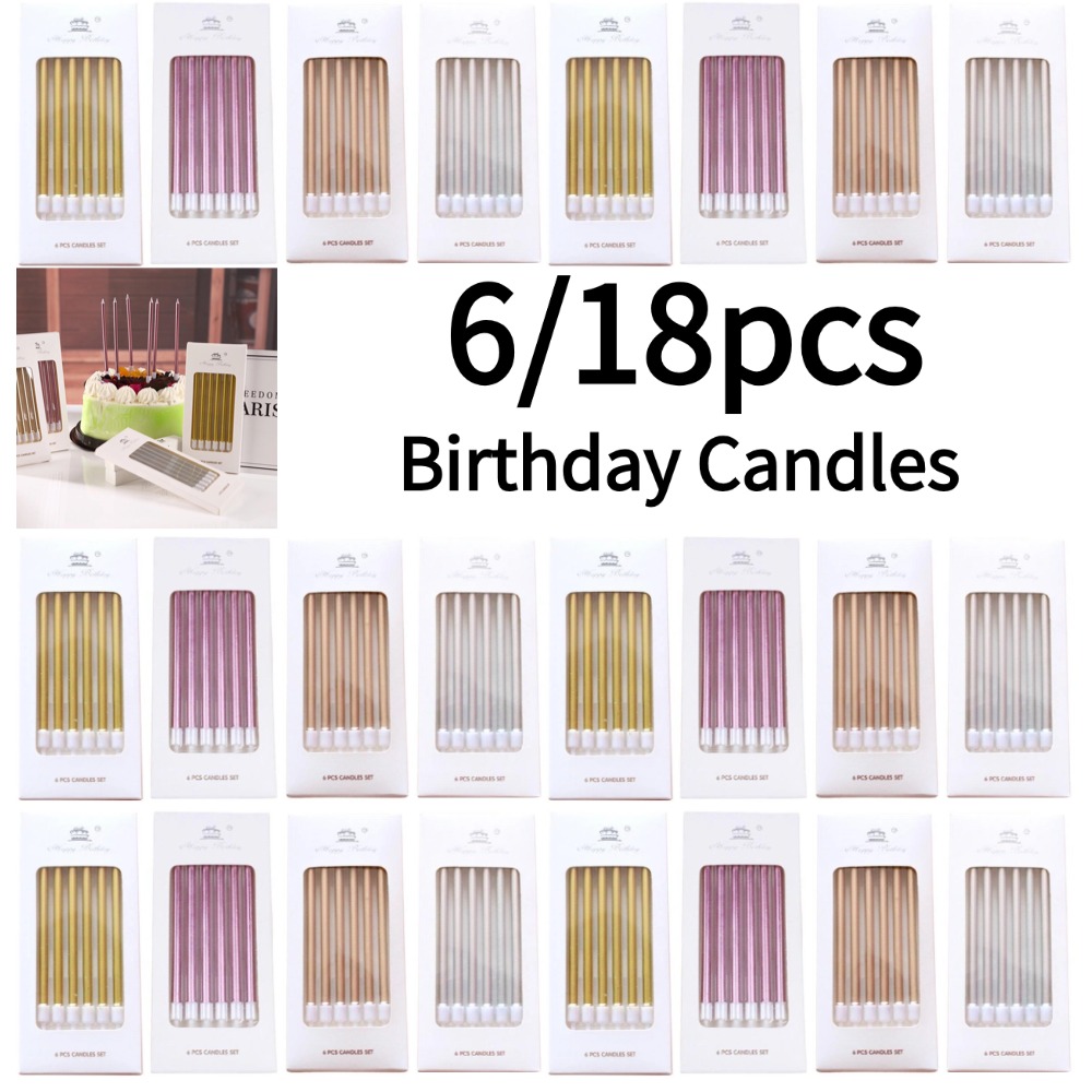 6/18pcs Metal Gold Silver Birt - огляд і ціна Candle Supply