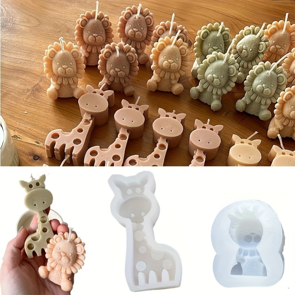 Lion and Giraffe Silicone Mold - огляд і ціна Candle Fragrance Supplies