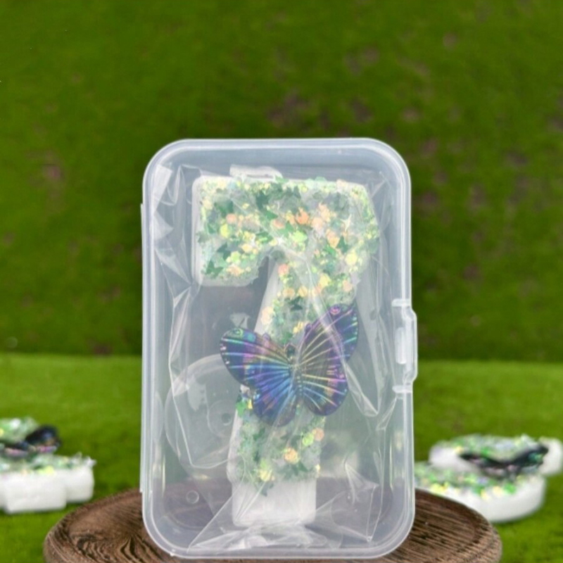 1Pc Green Sequins Number 0-9 B - огляд і ціна Candle Supply